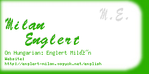 milan englert business card